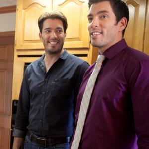 Drew Scott and Jonathan Silver Scott in Property Brothers Sarah and Mari 2012
