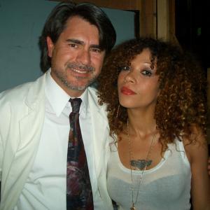 In the Studio with Little Jackie During the shooting of her Music Video