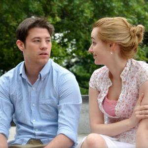 A Scene from Malories Final Score Featuring Joslyn Jensen as Malorie and Ryan Metcalf as Arthur