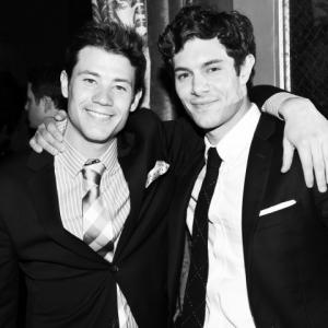Actors Ryan Metcalf and Adam Brody attend the after party for the Cinema Society and Brooks Brothers screening of 'Damsels in Distress', at the Tribeca Grand Hotel.