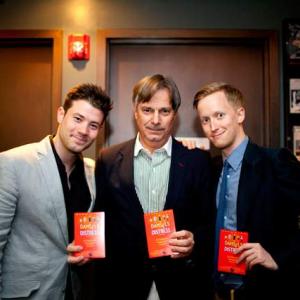 Actors Ryan Metcalf and Chris Angerman Stand alongside Whit Stillman after the 