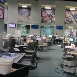 The Newsroom Bullpen set