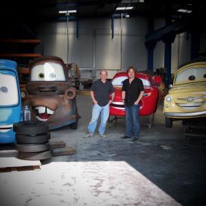 Kevin supervising the Scenic Art team UK Loco in England for the Cars attraction at Euro Disney Paris