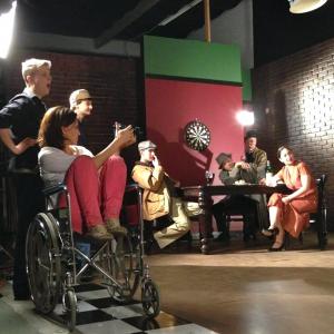 Wheelchair Dolly on set of Tolkien's Road