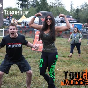 Erica and I with the Warner Bros Edge Of Tomorrow Team in Seattle WA about to run Tough Mudder! LiveDieRepeat