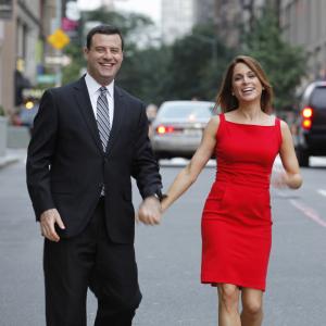 Kera Rennert and her husband, David Shuster (journalist/news anchor) in NYC
