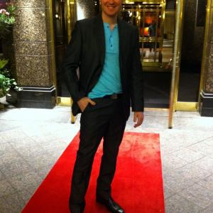 Troy De Lottinville on the red carpet at the Toronto International Film Festival.