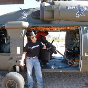 In AZ desert training with Sikorsky Blackhawk and crews and US military and Dillon gov contractor miniguns at dads private military place and 50 cal auto Borderline God Bless America and all our troops !