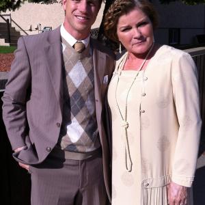 On set of Drawing Home (2012) with actor Kate Mulgrew