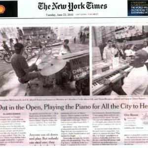 Christopher makes the NY Times for participating in MAKE MUSIC NY FESTIVAL 2010