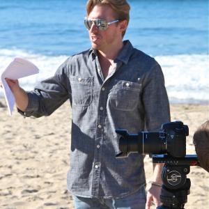 Director Hunter Davis on location in Venice Beach