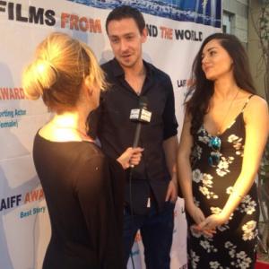Jack Lowe and Audrey Hamilton at the Los Angeles Independent Film Festival 2015