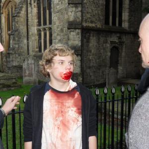 Take 4 on the set of The Thompsons a vampire movie sequel shooting in England Ryan Hartwig develops a taste for blood!