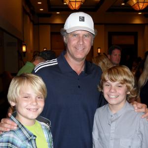Ryan Hartwig with his brother Reese and Will Farrell