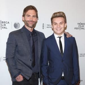 Ryan Hartwig and Sean William Scott at the Tribeca Film Festival premiere of Just Before I Go Ryan plays Ted at age 16