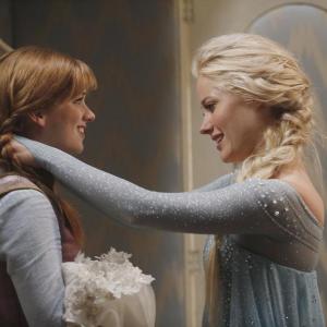 Still of Georgina Haig and Elizabeth Lail in Once Upon a Time 2011