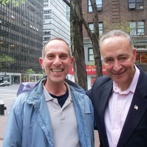 Phil and United States Senator Charles Schumer in New York City April 15 2012