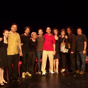 (date posted). Phillip W. Weiss (center) with Bryan Ridgell and the cast of Lesson for Life, June Havoc Theater, New York City, 7/21/09.