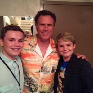 Ryan and Reese Hartwig with Will Ferrell at the Cancer for College Comedy Explosion in San Diego. #cfc