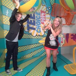 Reese Hartwig and his agent Saraphina Monaco at the Teen Choice Awards 2014 Reeses movie Earth To Echo was nominated for Best Summer Movie