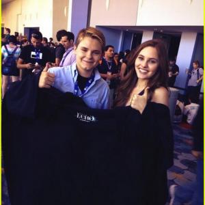 Reese Hartwig and Ella Wahlesdedt promoting Earth To Echo at VidCon.