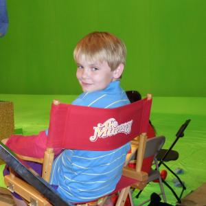 Reese Hartwig on the set of THE MUPPETS  Jan 2011
