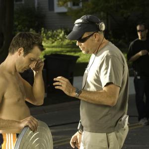 Demoted JB Rogers with Michael Vartan on the set of DEMOTED