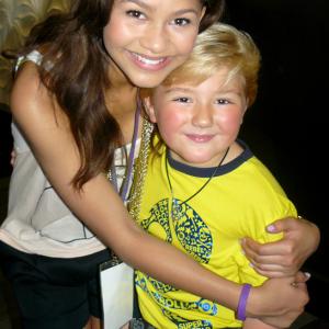ZacharyAlexanderRice and ZendayaColeman at the Ice Cream for Breakfast event for Give the kids the World charity