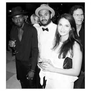At the 2014 Dsquared2 event in Los Angeles with Ugo Mozie Miger Diaz and Fiona Zanetti