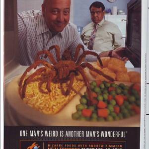 with Andrew Zimmern of Bizarre Food fame print add in March 2008 magazines TIME PEOPLE SPORTS ILLUSTRATED etc