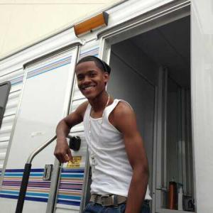 Octavius outside of his Trailer on the set of Ray Donovan