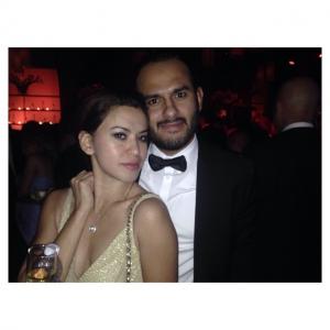 Miger Diaz and Athena Romaine at the Madonna / Guy Oseary 2015 Oscar Party.