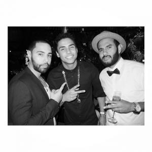 At the Dsquared 2 event in Los Angeles with Quincy Brown and Miger Diaz.