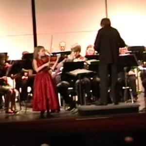 Ursula Parker performing with the Livingston Symphony Orchestra