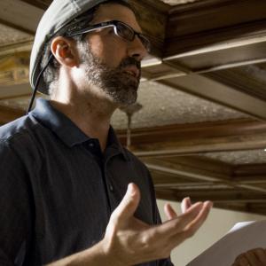 Jose directs a scene from Poe's Mystery Theatre at Carl House, Auburn GA, July 2014.