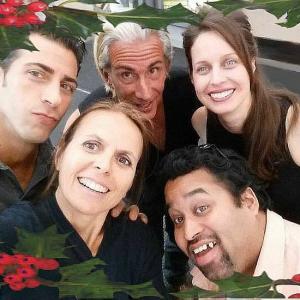 Peter Austin Noto Co Host Jennifer Nuccitelli Director of Photography Ellen Wolff Production Assistant Rakesh Shah and guest Giovanni Roselli take a moment for a quick pic during a recent taping of The Peter Austin Noto Show