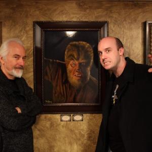 Jack Bennett with makeup effects legend Rick Baker on the set of Blood and Guts with Scott Ian
