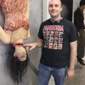 Director-Producer Jack Bennett at Almost Human FX Studio while shooting 