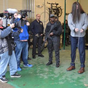 Filming with Tyler Mane a.ka. Michael Myers @ Runnemede Police Station