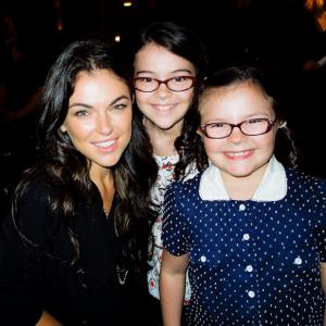 Merit Leighton and Marlowe Peyton with Serinda Swan  United Nations Nothing But Nets World Malaria Day Press conference