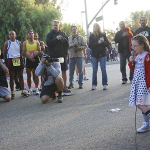 Marlowe sings the National Anthem at the start of the Santa Clarita Marathon, for a 5000+ crowd!