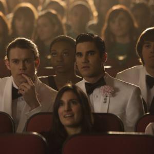 Still of Darren Criss Chord Overstreet and Blake Jenner in Glee 2009