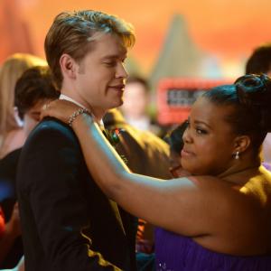 Still of Amber Riley and Chord Overstreet in Glee (2009)