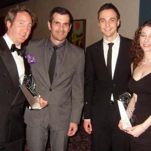 Nadia Hamzeh Jim Parsons Ty Burrell George Dickson at the Emmys Academy of Television Arts  Sciences College Television Awards 2010