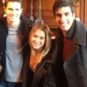 Robbie Amell Alexa Penavega and Dejan Loyola as ULTRA agents on the CW drama The Tomorrow People