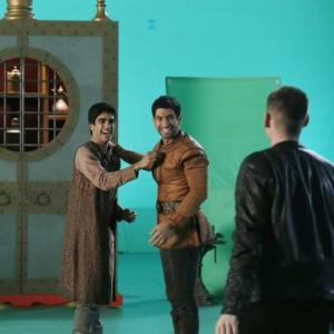 Dejan Loyola and Raza Jaffrey behind the scenes of Once Upon A Time In Wonderland.