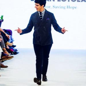 Dejan Loyola walks the runway at Toronto Mens Fashion week