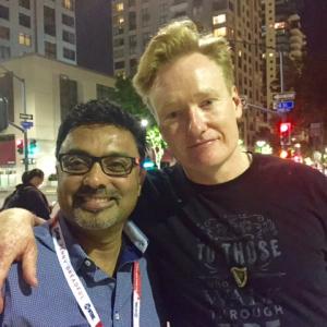 With Conan O'Brien at San Diego Comic-Con