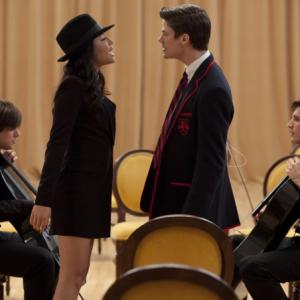 Still of Naya Rivera and Grant Gustin in Glee (2009)