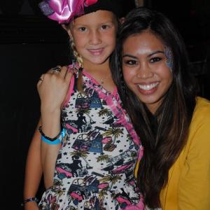 Natalia Stoa in Ooh! La,La! Couture and Ashley Argota at the Wonderland Suite to benefit Children's Hospital Los Angeles!